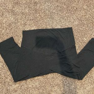 Charcoal grey cropped leggings maternity XL